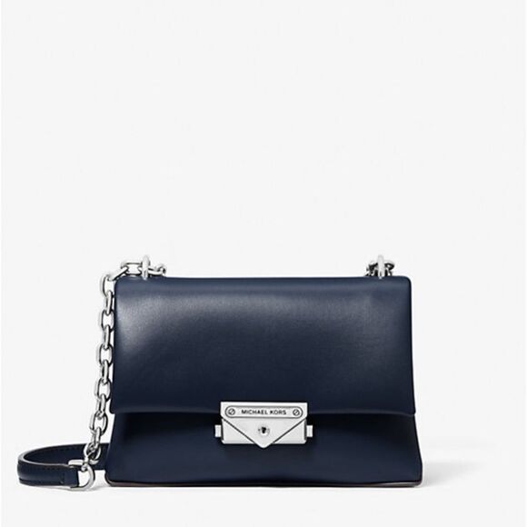 Michael Kors Navy Crossbody/Shoulder Bag with Silver/Metal. New with tags. - Picture 2 of 9